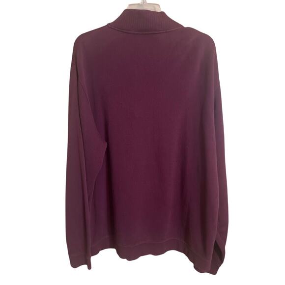 Cutter & Buck Men's Maroon Cotton Quater Zip Sweater Size XL - Picture 5 of 5